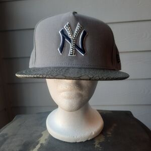 Gray New Era Cap with Embellished Logo